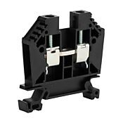 Винтовая одноуровневая проходная клеммная колодка: 50 шт/уп, черные, 22–8 AWG (PN# DN-T8BLK)