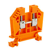 Винтовая одноуровневая проходная клеммная колодка: 50 шт/уп, оранжевого цвета, 22–8 AWG (PN# DN-T8ORG)