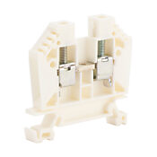 Винтовая одноуровневая проходная клеммная колодка: 50 шт/уп, белые, 22-8 AWG (PN# DN-T8W)