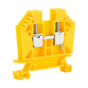 Винтовая одноуровневая проходная клеммная колодка: 50 шт/уп, желтая, 22–8 AWG (PN# DN-T8YEL)