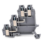 Винтовая трехуровневая клеммная колодка датчика: 25 шт/уп, серые, 26–14 AWG (PN# DN-TL14S-A)