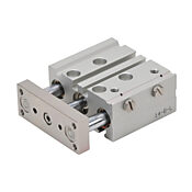 Пневматический цилиндр: двойной направляющий стержень, диаметр отверстия 12 мм, ход 20 мм (PN# E12M020MD-M)