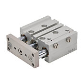 Пневматический цилиндр: двойной направляющий стержень, диаметр отверстия 16 мм, ход 20 мм (PN# E16M020MD-M)