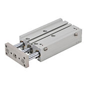 Пневматический цилиндр: двойной направляющий стержень, диаметр отверстия 16 мм, ход 75 мм (PN# E16M075MD-M)