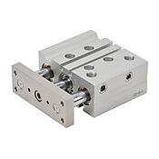 Пневматический цилиндр: двойной направляющий стержень, диаметр отверстия 20 мм, ход 30 мм (PN# E20M030MD-M)