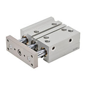 Пневматический цилиндр: двойной направляющий стержень, диаметр отверстия 20 мм, ход 40 мм (PN# E20M040MD-M)