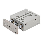 Пневматический цилиндр: двойной направляющий стержень, диаметр отверстия 20 мм, ход 50 мм (PN# E20M050MD-M)