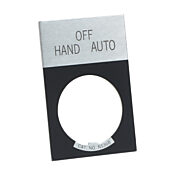 Табличка с легендой: «HAND OFF AUTO» (PN # E22NS51)