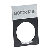 Табличка с легендой: 'MOTOR RUN' (PN # E22NS81)