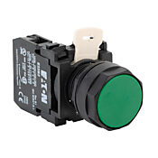 Кнопка 22 мм: без фиксации, зеленая (PN# E22PB3A)
