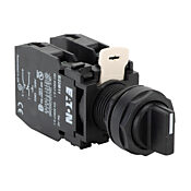 Селекторный переключатель: фиксированный, 22 мм, 3-позиционный, кнопочный (PN# E22XBG1RR)