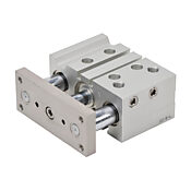 Пневматический цилиндр: двойной направляющий стержень, диаметр отверстия 25 мм, ход 20 мм (PN# E25M020MD-M)