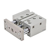 Пневматический цилиндр: двойной направляющий стержень, диаметр отверстия 25 мм, ход 30 мм (PN# E25M030MD-M)