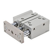 Пневматический цилиндр: двойной направляющий стержень, диаметр отверстия 25 мм, ход 40 мм (PN# E25M040MD-M)