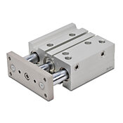 Пневматический цилиндр: двойной направляющий стержень, диаметр отверстия 25 мм, ход 50 мм (PN# E25M050MD-M)