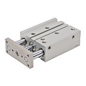 Пневматический цилиндр: двойной направляющий стержень, диаметр отверстия 25 мм, ход 75 мм (PN# E25M075MD-M)