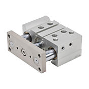 Пневматический цилиндр: двойной направляющий стержень, диаметр отверстия 32 мм, ход 25 мм (PN# E32M025MD-M)