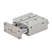 Пневматический цилиндр: двойной направляющий стержень, диаметр отверстия 32 мм, ход 75 мм (PN # E32M075MD-M)