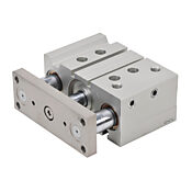 Пневматический цилиндр: двойной направляющий стержень, диаметр отверстия 40 мм, ход 30 мм (PN# E40M030MD-M)