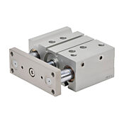 Пневматический цилиндр: двойной направляющий стержень, диаметр отверстия 40 мм, ход 40 мм (PN # E40M040MD-M)