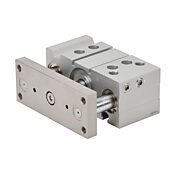 Пневматический цилиндр: двойной направляющий стержень, диаметр отверстия 50 мм, ход 25 мм (PN# E50M025MD-M)