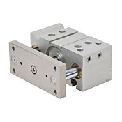 Пневматический цилиндр: двойной направляющий стержень, диаметр отверстия 63 мм, ход 30 мм (PN# E63M030MD-M)