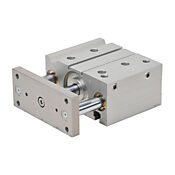 Пневматический цилиндр: двойной направляющий стержень, диаметр отверстия 63 мм, ход 75 мм (номер по каталогу E63M075MD-M)