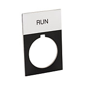 Табличка с легендой: «RUN» (PN # ECX1670A-B09)