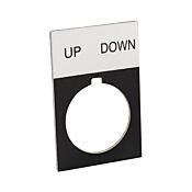 Табличка с легендой: «ВВЕРХ ВНИЗ» (номер по каталогу ECX1670A-B18)