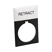 Табличка с легендой: 'RETRACT' (PN# ECX1670A-B52)