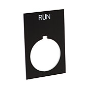 Табличка с легендой: 'RUN' (PN # ECX1670-B09)