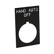 Табличка с легендой: «HAND OFF AUTO» (PN# ECX1670-B20)