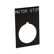 Табличка с легендой: 'MOTOR STOP' (PN# ECX1670-B23)