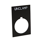 Табличка с легендой: 'UNCLAMP' (PN # ECX1670-B42)