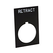 Табличка с легендой: 'RETRACT' (PN # ECX1670-B52)