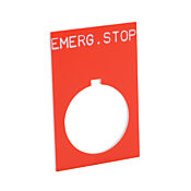 Легендарная табличка: «EMERG. СТОП' (артикул ECX1670-R03)