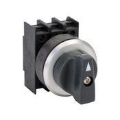 Селекторный переключатель: пружинный возврат в центр справа или слева, 30 мм, 3-позиционный, ручка управления (арт. № EWT32.V)