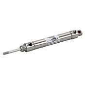 Пневматический цилиндр: полностью из нержавеющей стали, не подлежащий ремонту, диаметр отверстия 3/4 дюйма, ход поршня 3 дюйма (PN # F12030DD)