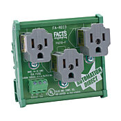 Three-receptacle Outlet: 15A combined, 125 VAC (PN# FA-REC3)