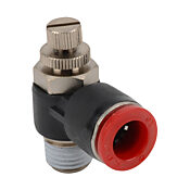 Пневматический быстроразъемный фитинг: 2 шт/уп, коленчатый регулирующий клапан (PN# FVR10M-14R)