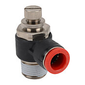 Пневматический быстроразъемный фитинг: 2 шт/уп, коленчатый регулирующий клапан (PN# FVR12-12N)