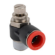 Пневматический быстроразъемный фитинг: 2 шт/уп, коленчатый регулирующий клапан (PN# FVR12-38N)