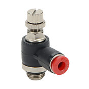 Пневматический вставной фитинг: 2 шт/уп, коленчатый регулирующий клапан (PN# FVR4M-18G)