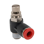 Пневматический быстроразъемный фитинг: 2 шт/уп, коленчатый регулирующий клапан (PN# FVR6M-18R)