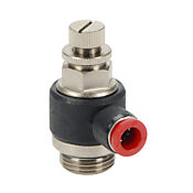 Пневматический вставной фитинг: 2 шт/уп, коленчатый регулирующий клапан (PN# FVR8M-12G)