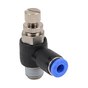 Пневматический быстроразъемный фитинг: 2 шт/уп, коленчатый регулирующий клапан (PN# FVS4M-18R)