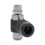 Пневматический быстроразъемный фитинг: 2 шт/уп, коленчатый регулирующий клапан (PN# FVS516-18N)