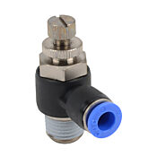 Пневматический быстроразъемный фитинг: 2 шт/уп, коленчатый регулирующий клапан (PN# FVS6M-14R)