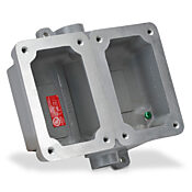 Соединительная коробка/коробка устройства: проходная, 2 группы, (2) ввода кабелепровода 1/2 дюйма с внутренней резьбой NPT (PN# FXB-10)
