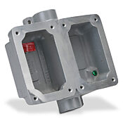 Соединительная коробка/коробка устройства: проходная, 2 группы, (2) 1-дюймовые кабельные вводы с внутренней резьбой NPT (PN# FXB-12)